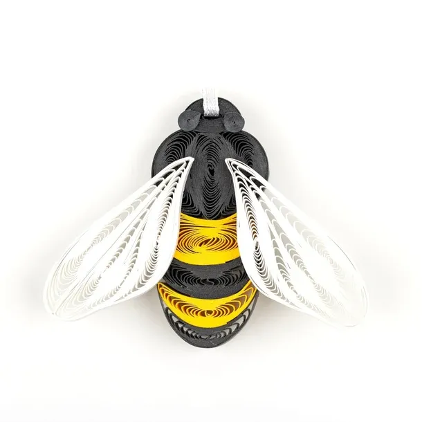 OR-2D010-S  - QUILLING ORNAMENT / BEE