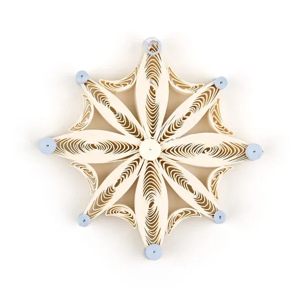 OR-2D026-S - QUILLING ORNAMENT / SNOWFLAKE