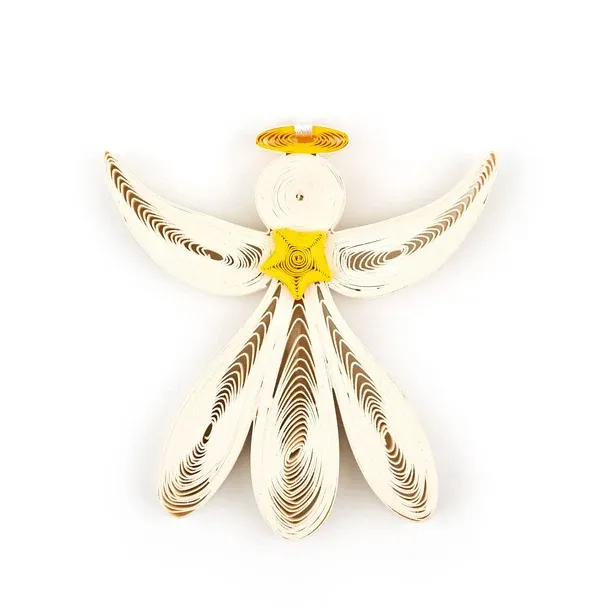 OR-2D027-S - QUILLING ORNAMENT / ANGEL