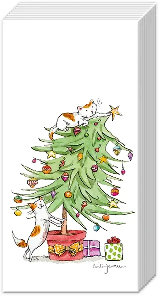 PT1117400 - POCKET TISSUE : CATS IN THE TREE
