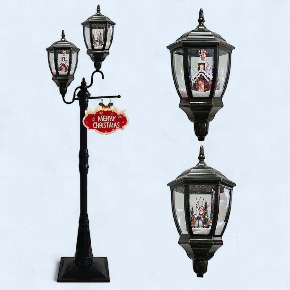 XM-SL1068 - FLOOR LANTERN - 2 HEAD SNOWING