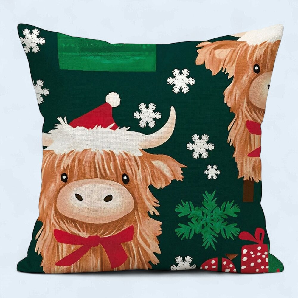 XM-UC1181 - DECORATIVE CUSHION - HIGHLAND COW