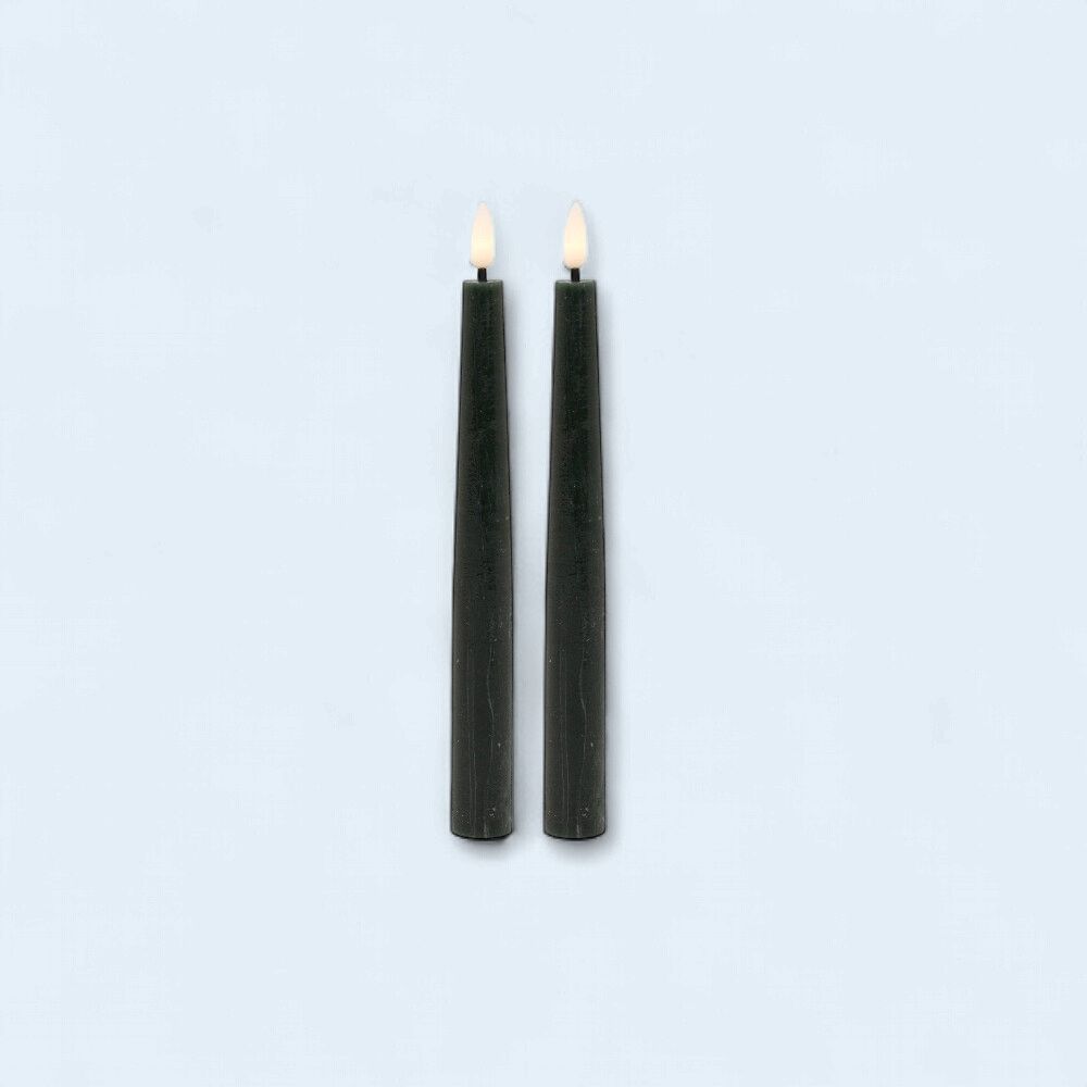 XM-CD1104 - 8.7" TAPER CANDLE - DARK GREEN