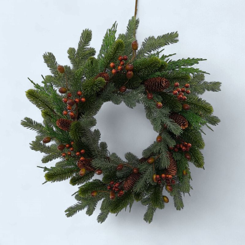 XM-HB4742 - 22" WREATH - MIXED PINE