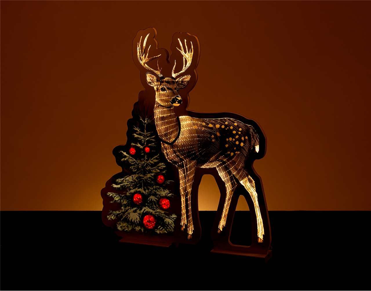 X4304 - 23.5" DEER/XMAS TREE INFINITYLIGHT