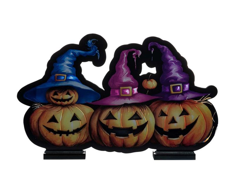 P1017 - 15.5" PUMPKINS W/HAT INFINITYLIGHT