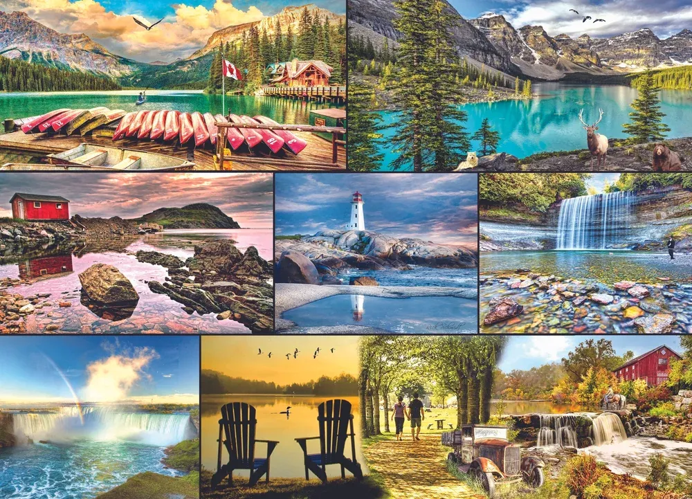 1000 PC - 494 - PUZZLE - SCENIC WONDERS OF CANADA