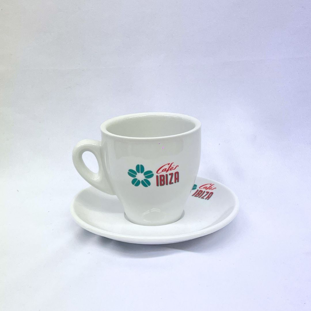 Ibiza koffie tas en onderbord &#39;Latte&#39;
