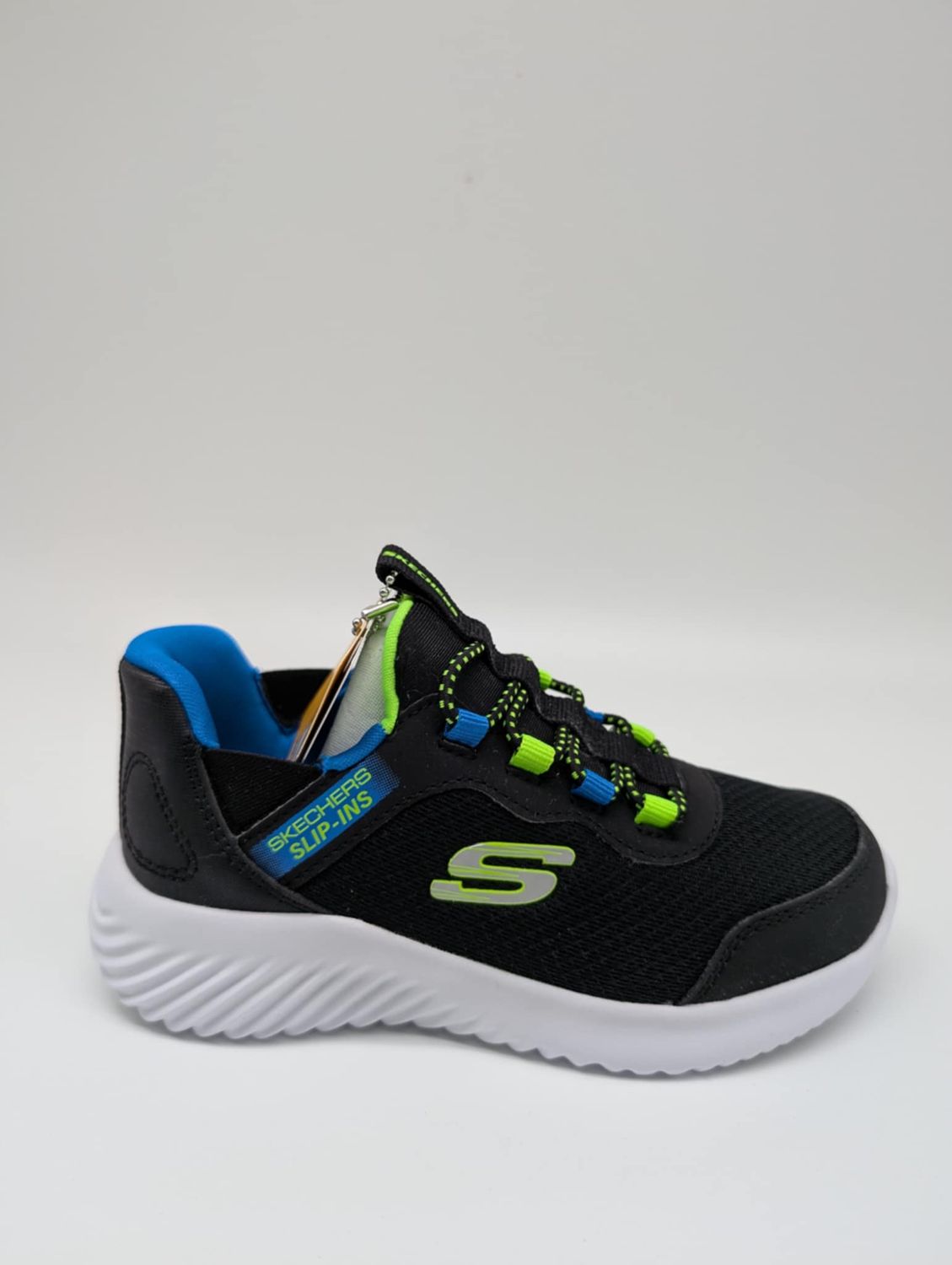 403822L/BBLM, Colour: Blk/Blue/Lime, Size: 3