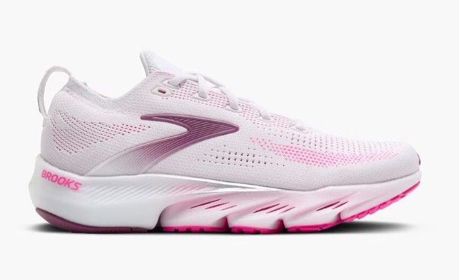 120467-1B-136 Women’s Glycerin Flex, Colour: White/Cyber Pink/Argyle, Size: 8
