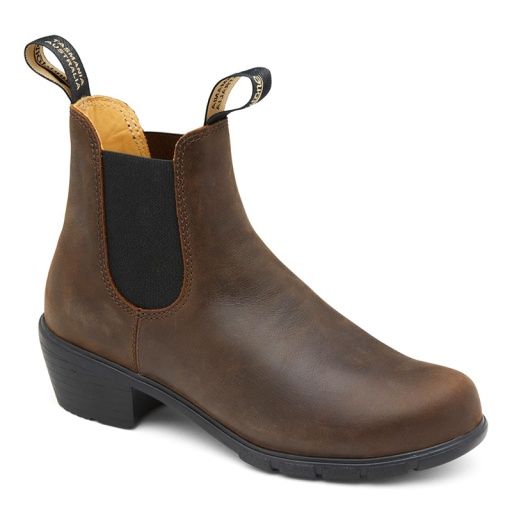 1673 - BLUNDSTONE WOMEN'S SERIES HEEL ANTIQUE BROWN, Size: 3