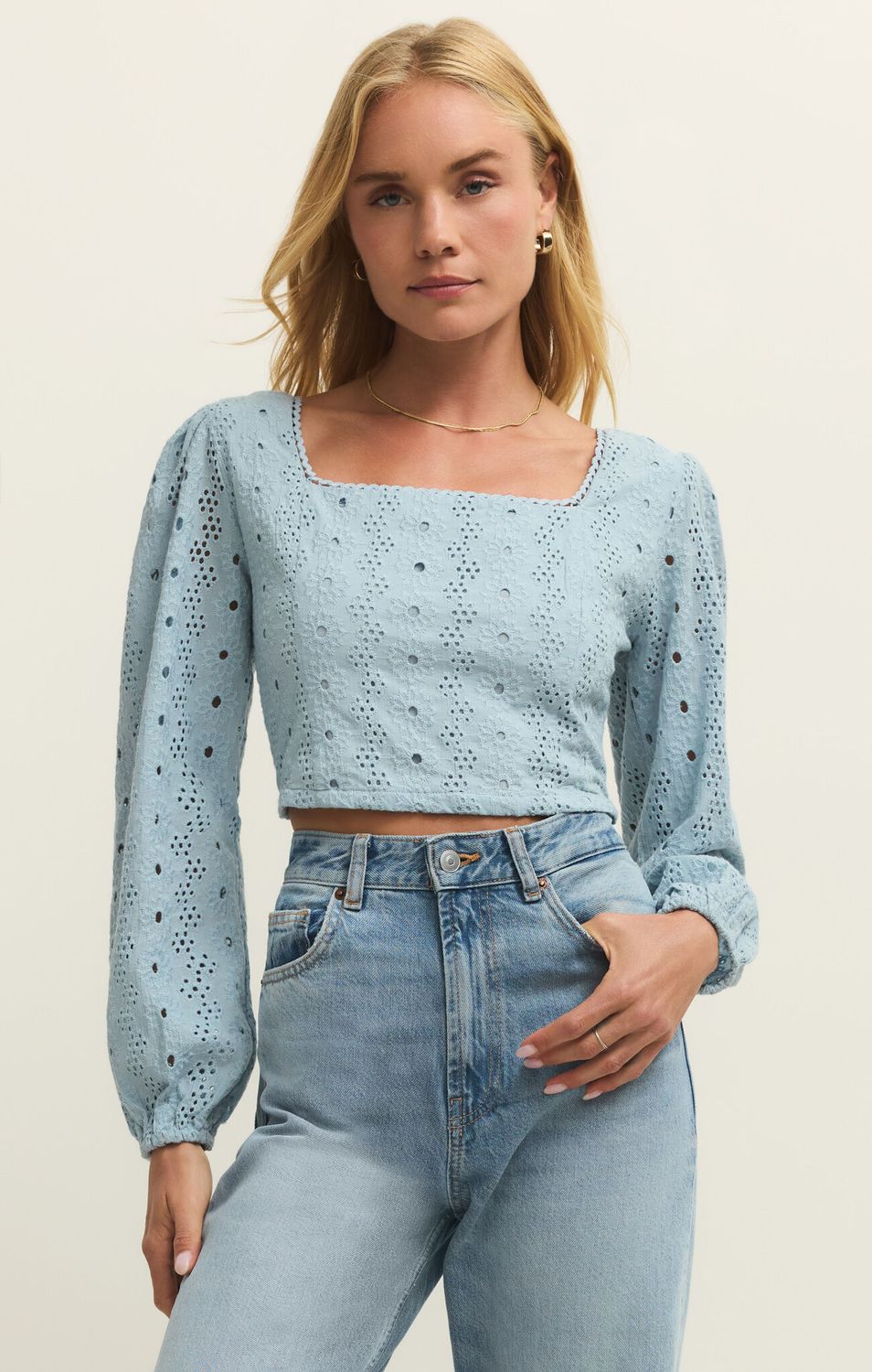 Bria Eyelet Top