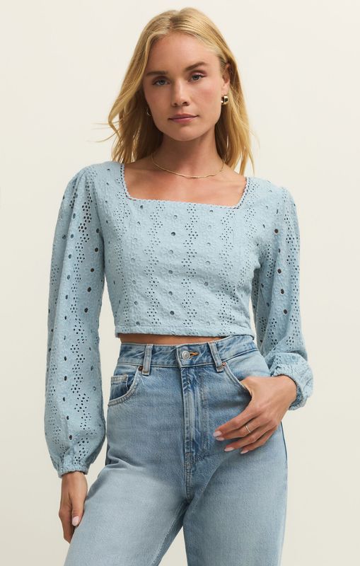Bria Eyelet Top
