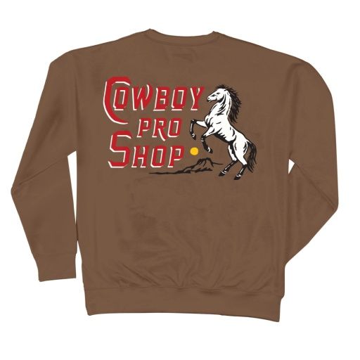 COWBOY PRO SHOP SWEATSHIRT, Color: LIGHT BROWN, Size: Small