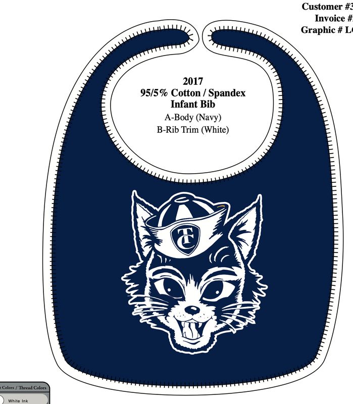 Cotton Infant Bib - Navy