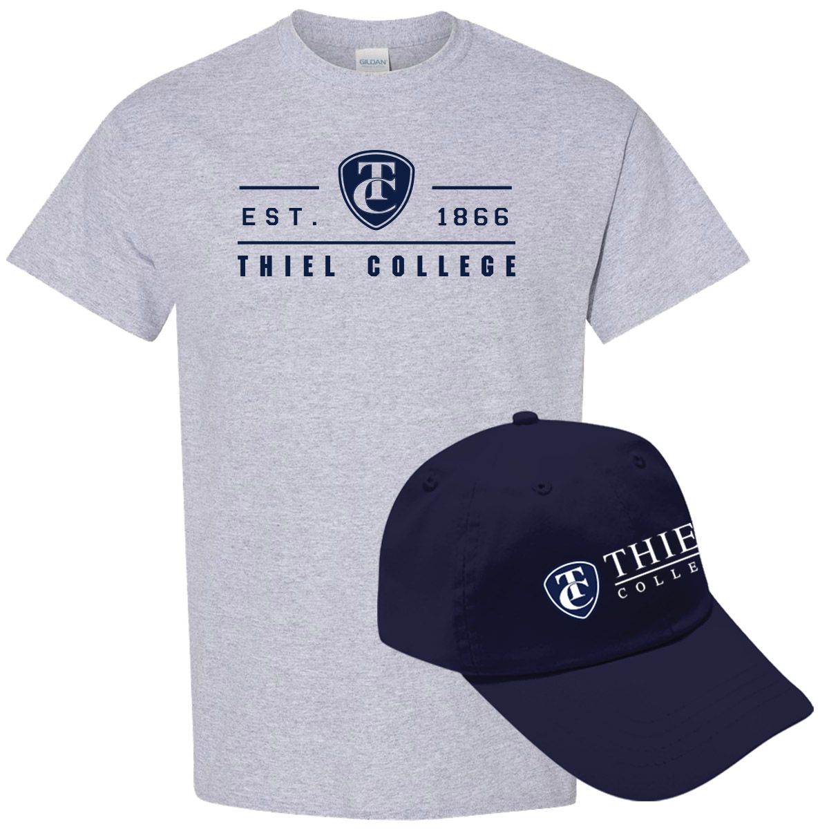 Navy Hat &amp; Grey Tee Combo L