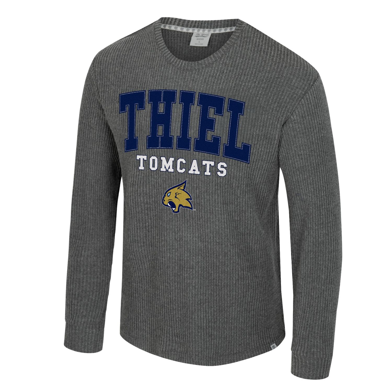 Men's Troop Ship Waffle Knit Top, Color: Heather Charcoal, Size: S