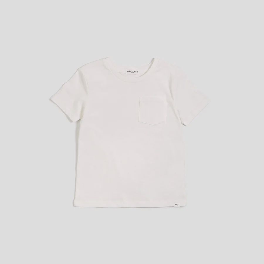 T-shirt blanc avec poche