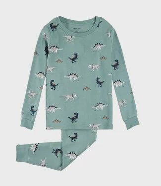 Pyjama dinosaures turquoise 2 pieces