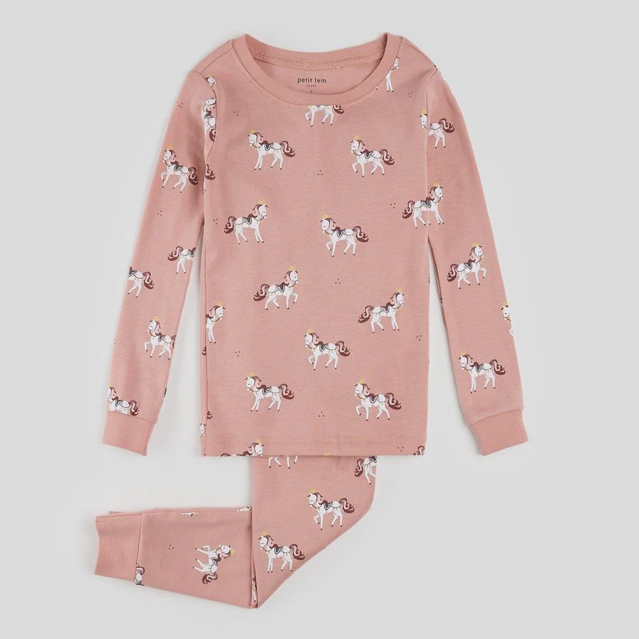 Pyjama licorne rose 2 pièces