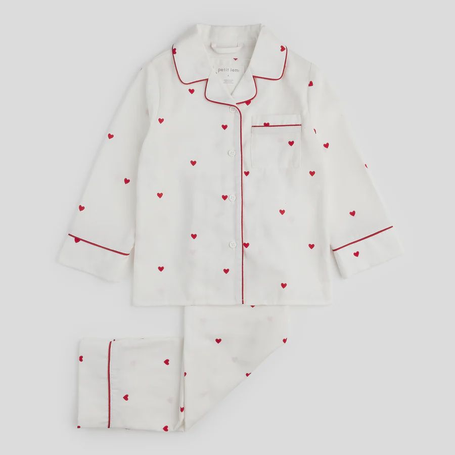 Pyjama Saint-Valentin à boutons