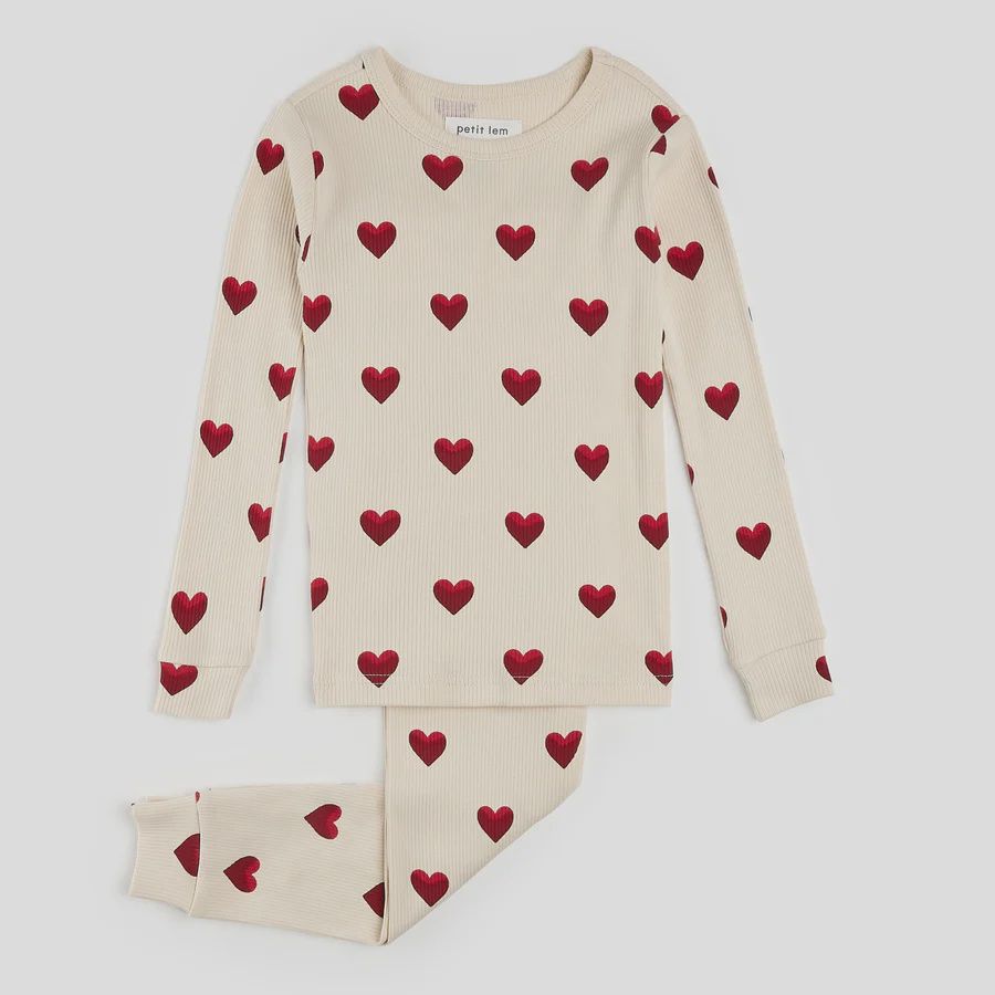 Pyjama Saint-Valentin cœur 2 pièces
