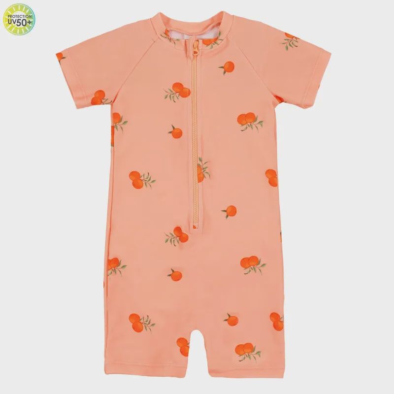 Maillot 1 pièce clémentines rose