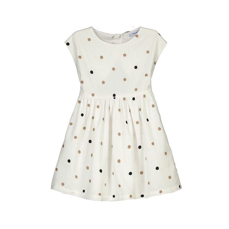 Robe blanche à broderie pointillés 3921