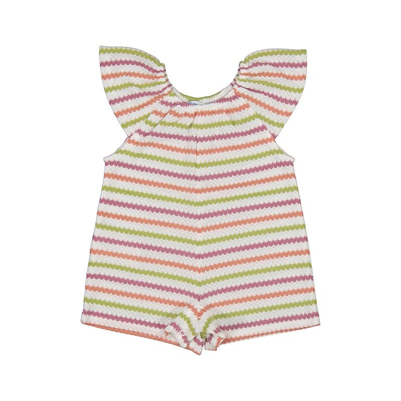 Combinaison en tricot rayé multicolore 1837