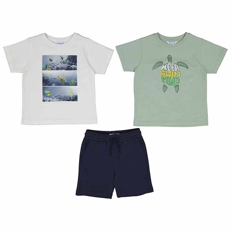 Ensemble 3 pièces, 2 t-shirt et un short 3610