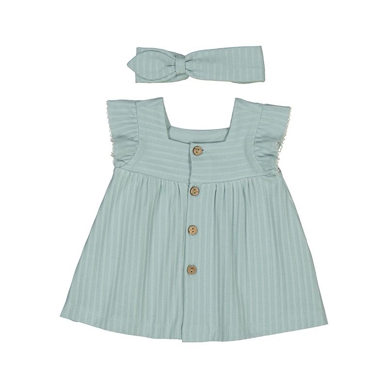 Robe avec bandeau turquoise 1866