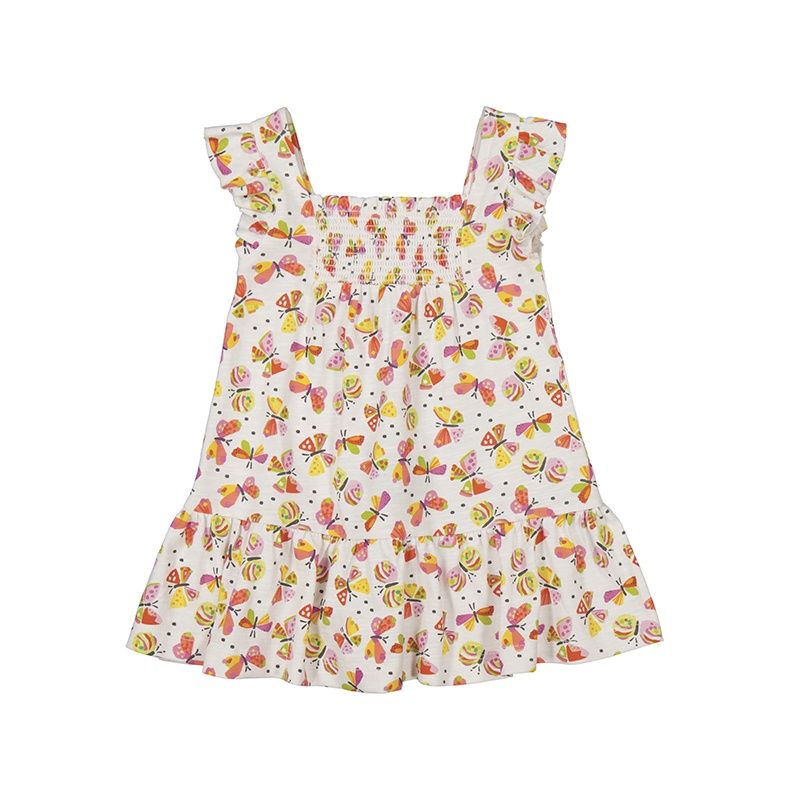 Robe blanche avec papillons