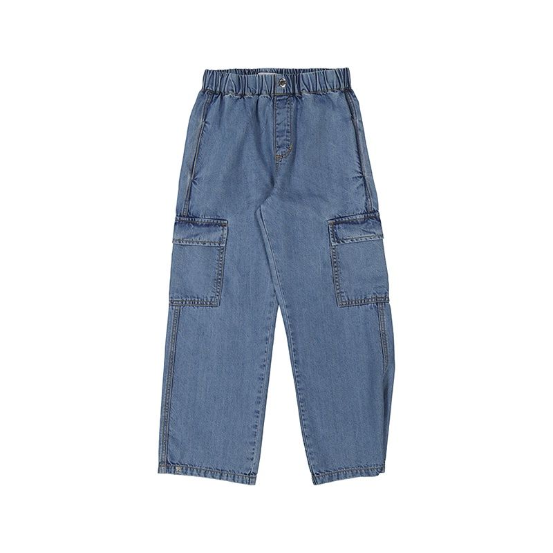Jeans cargo fille 6539