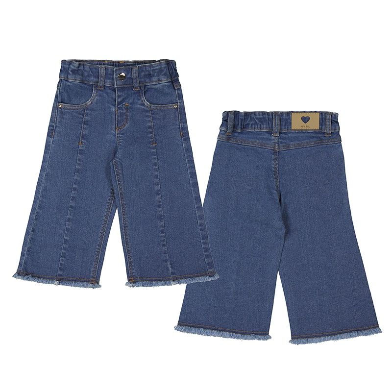 Jeans évasée bas effiloché 1572
