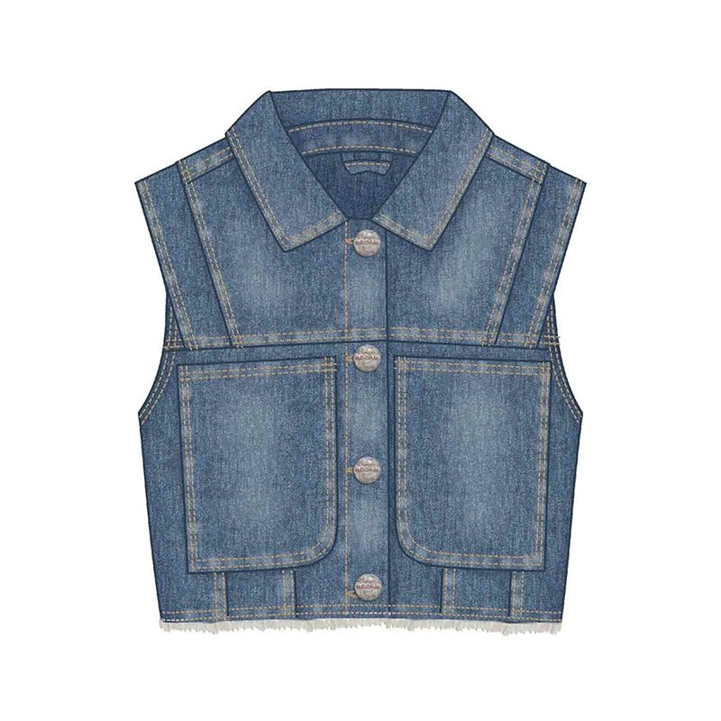 Veste en jeans sans manche 3364