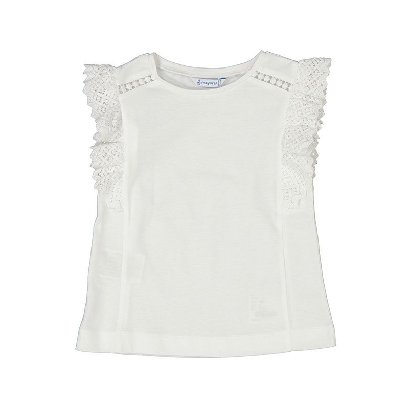 Camisole blanche à volant 3010