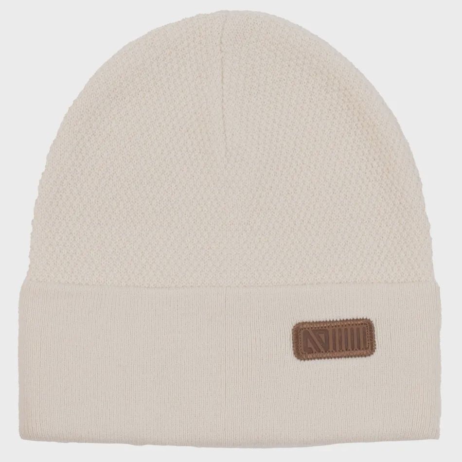Tuque en tricot ivoire avec cordon, Grandeur: 12-24 mois