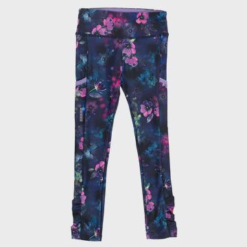 Legging sport marine fleuri