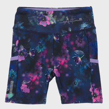 Biker short marine fleuri