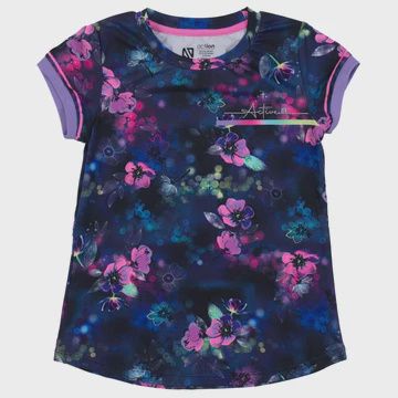 T-shirt sport marine fleuri