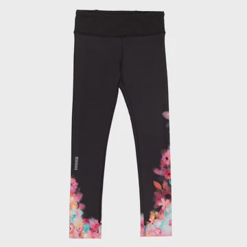 Legging sport noir fleuri