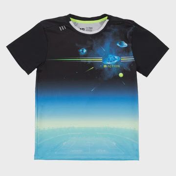 T-shirt sport noir balles en planète