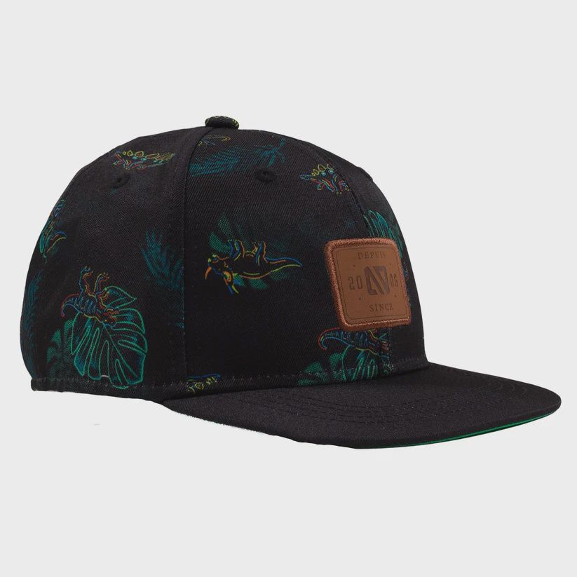 casquette noir avec dinosaures, Grandeur: 8-12 ans