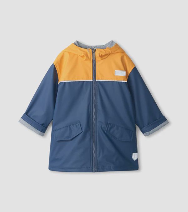 Imperméable marine et jaune