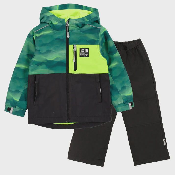 Habit de printemps color block vert lime