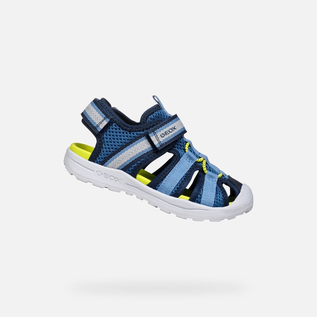 sandale fermé geox bleu et verte, Grandeur: 3