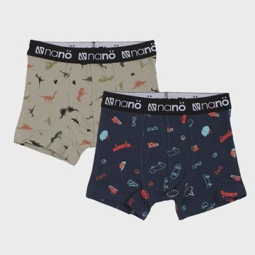 Paquet 2 boxers dino/skate