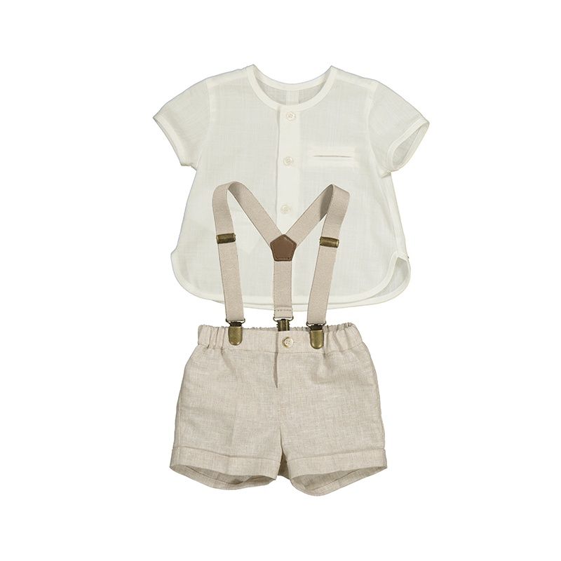 Ensemble short et chemise en lin 1215