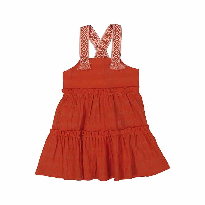 Robe orange à bretelles 3942