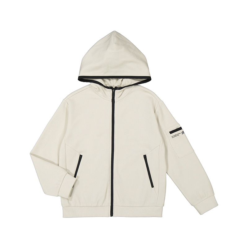 Veste beige à capuchon 6490
